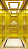 Красивый пассажирский лифт с гравировкой Ti-gold Mirror